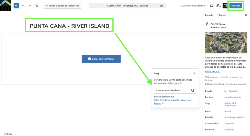 Duplicar páginas en Wordpress en 5 pasos 6 Actualizar Título Y Slug Al Duplicar Páginas En Wordpress.